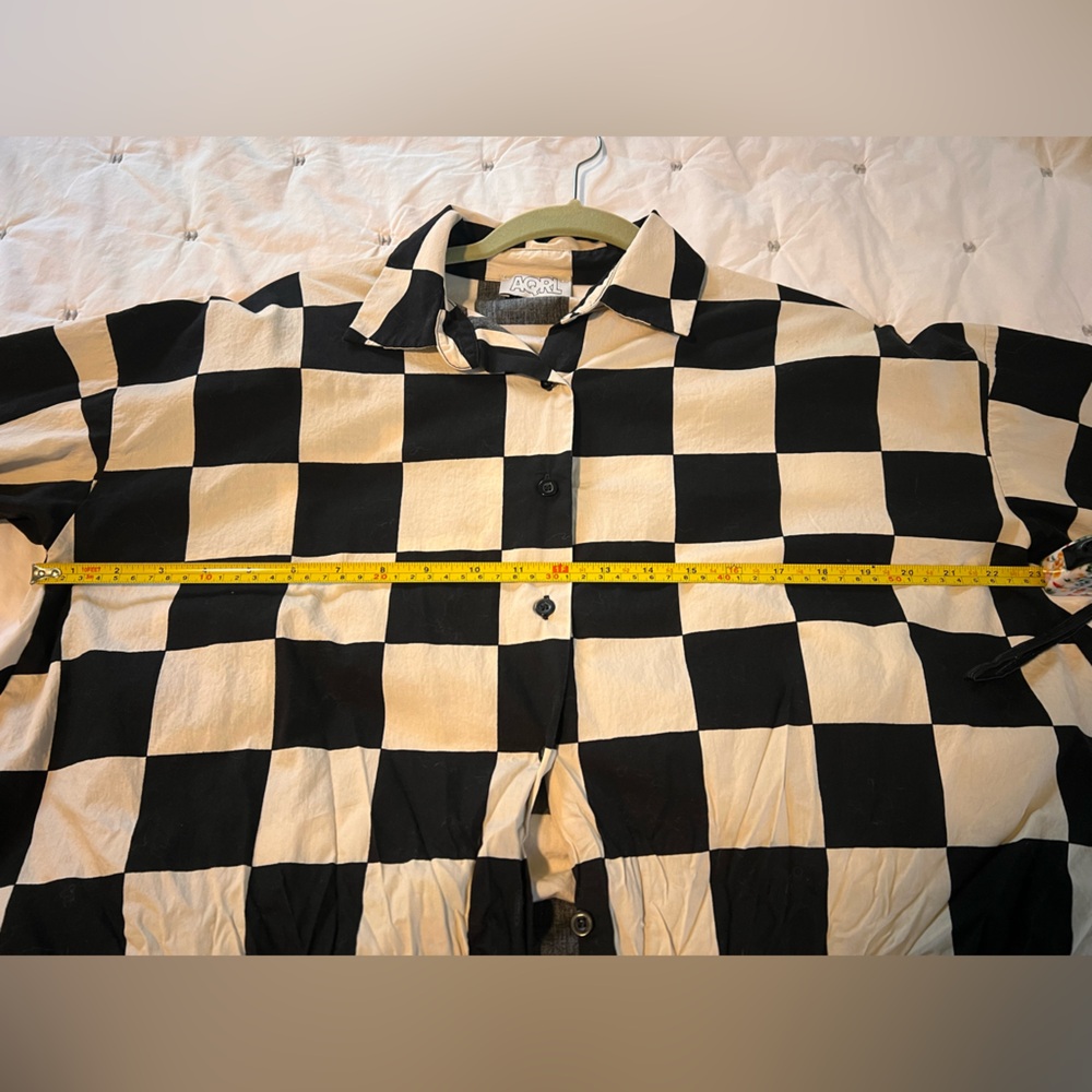 AQRL Checkered button down shirt and skirt - Picture 7 of 8
